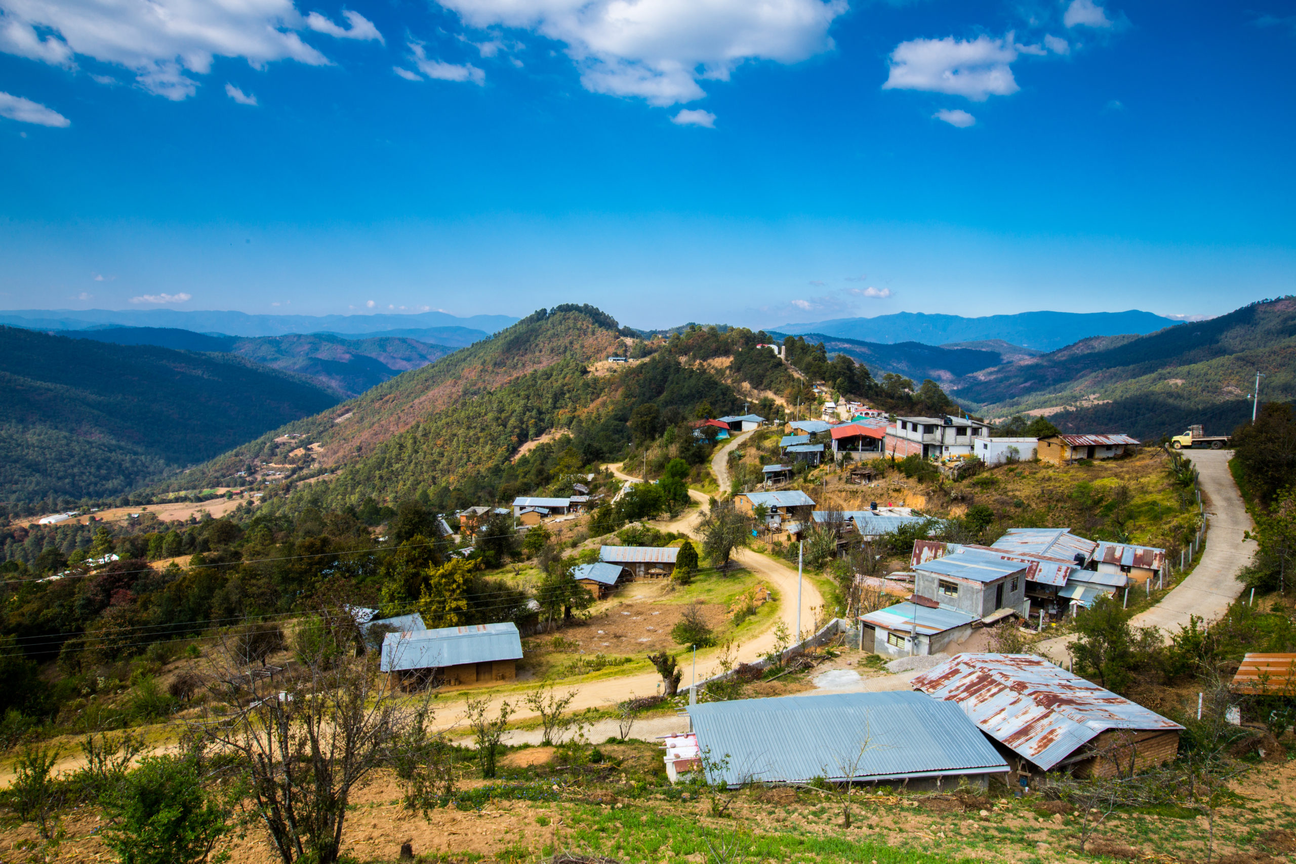 vista de los pueblos mancomunados de la sierra norte oaxaca
